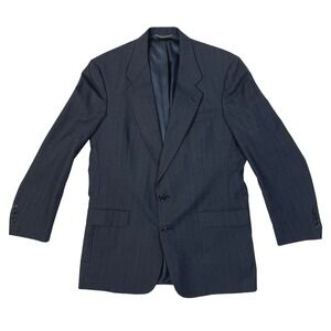 Christian Dior Monsieur Blazer Two Button Classic Pinstripe‎ Suit Jacket 42 L